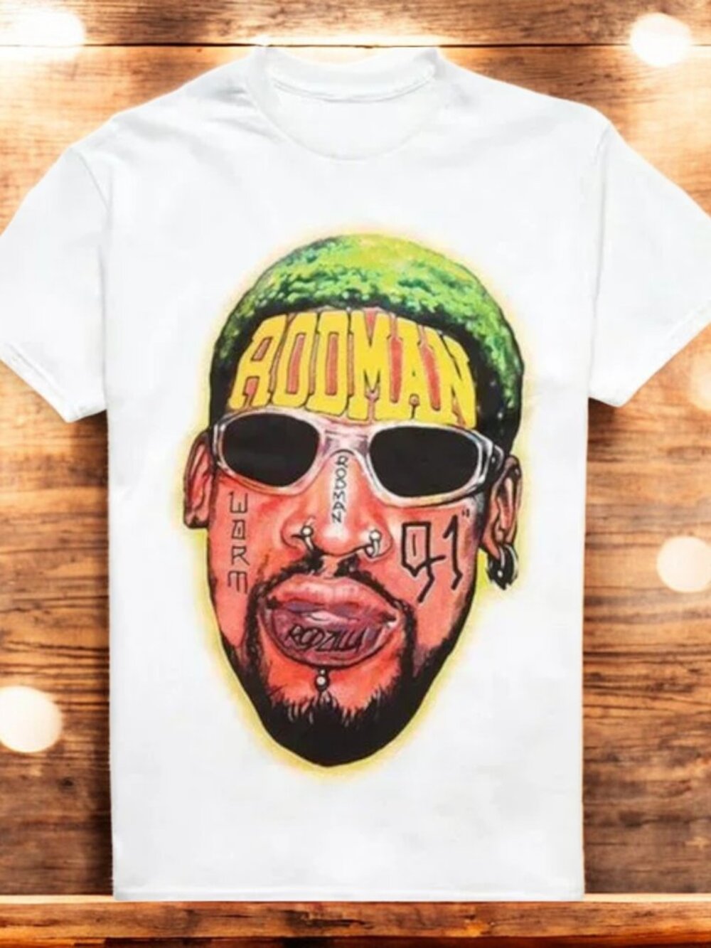 Vintage Dennis Rodman Tattoo Face Shirt, NBA Legendary Players Shirt REPRINT